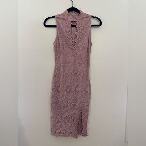 Windsor Pink Lace Backless Dress